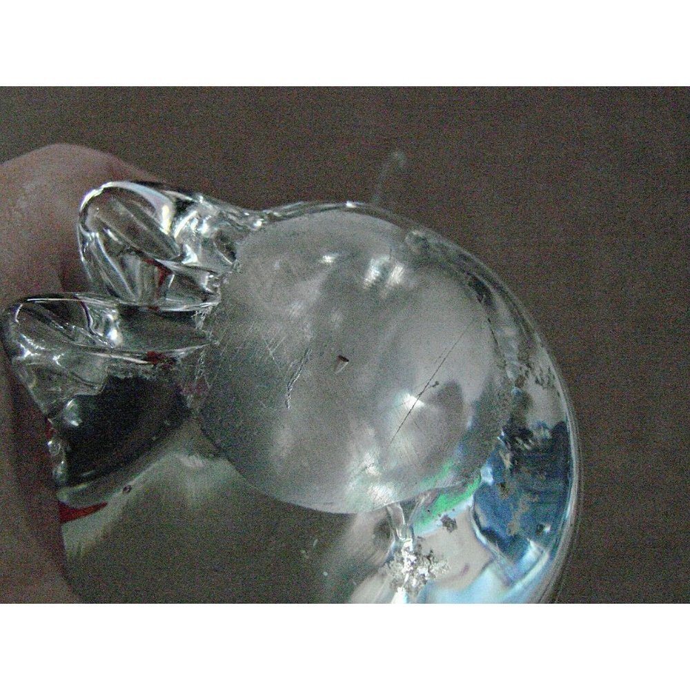 Clear Glass Penguin Figurine with Red Fish Inside Belly Artisan Paperweight Deco - Picture 7 of 12